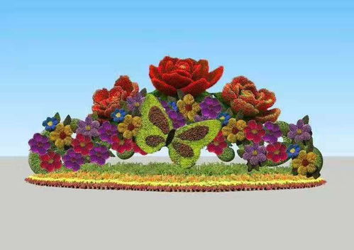 中国地图仿真植物雕塑造型可定制 各种花朵造型仿真绿雕制作价格